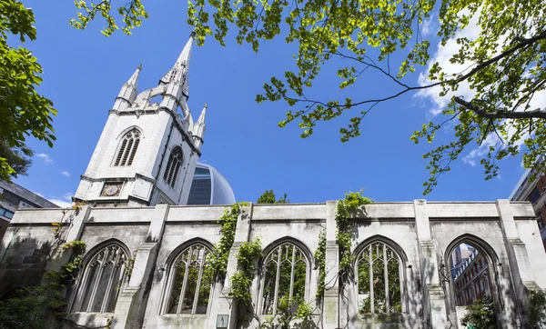 The Remains of St. Dunstan-in-the-East Church in London — Fotografia de Stock