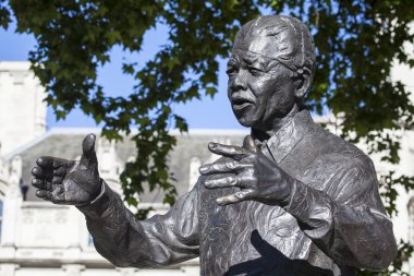 Nelson Mandela Statue in London clipart