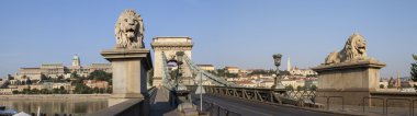 Chain Bridge in Budapest Panorama clipart