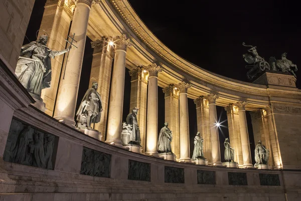 Piazza degli Eroi a Budapest — Foto Stock