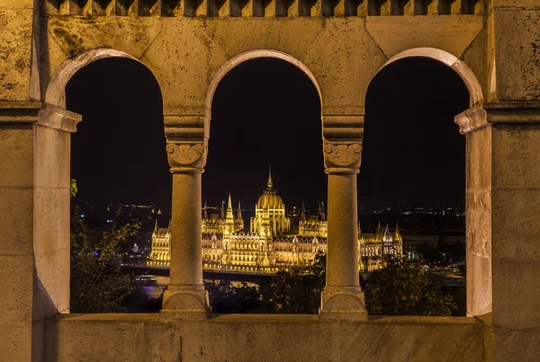 View of the Hungarian Parliament from the Fisherman's Bastion — Stock Photo, Image