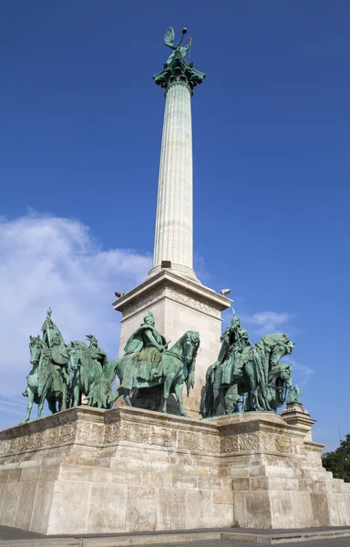 Náměstí hrdinů v Budapešti — Stock fotografie