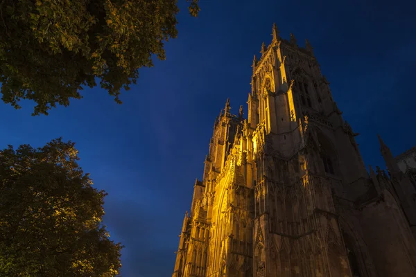 York Minster alacakaranlıkta — Stok fotoğraf