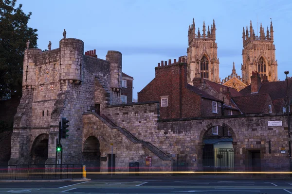 Bootham Bar i York Minster — Zdjęcie stockowe