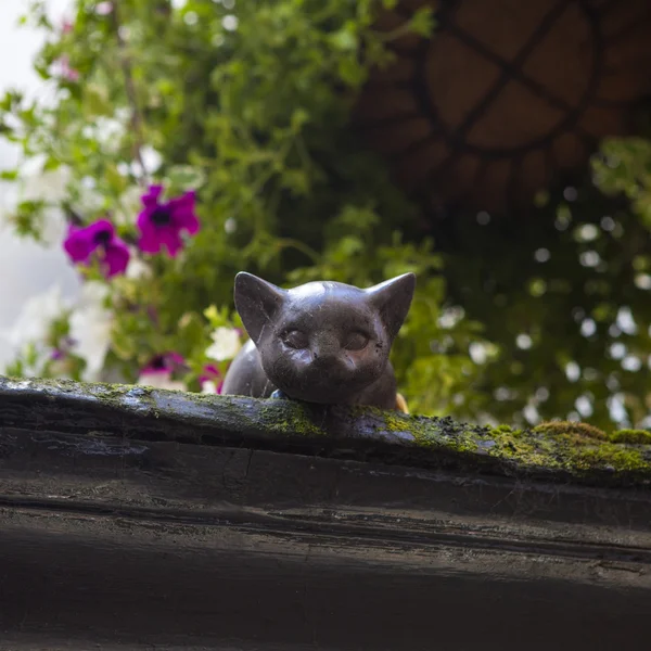 Katzenstatue in New York — Stockfoto