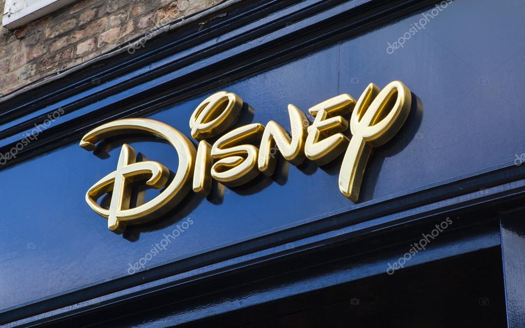 YORK, UK - AUGUST 26TH 2015: The sign for a Disney retail store in York, on 26th August 2015.