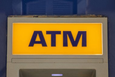 Portekiz 'deki bir ATM' de yakın çekim..