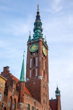 Polonya 'nın tarihi kenti Gdansk' ın görkemli ana belediye binası..