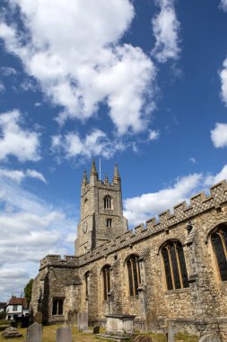 Aziz Meryem Kilisesi 'nin güzel manzarası. İngiltere' nin Essex kentindeki Southlewell-on-Sea bölgesindeki St. Mary Kilisesi olarak da bilinir..