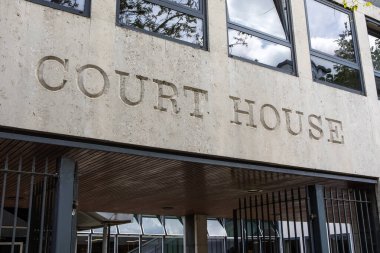 Southend Court House 'un dışı, Victoria Avenue, Southend-on-Sea, Essex, İngiltere..