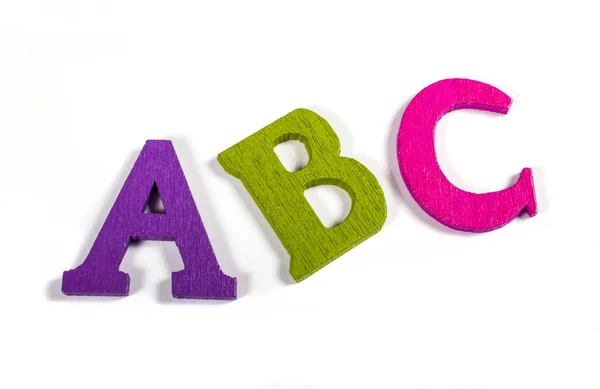 Cartas coloridas soletrar ABC — Fotografia de Stock