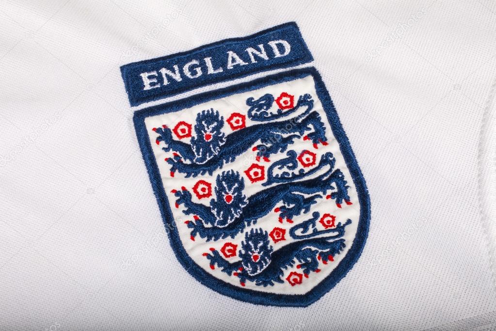 LONDON, UK - OCTOBER 19TH 2015: The Three Lions on an England football shirt, on 19th October 2015.