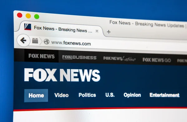 Fox News stronie internetowej — Zdjęcie stockowe