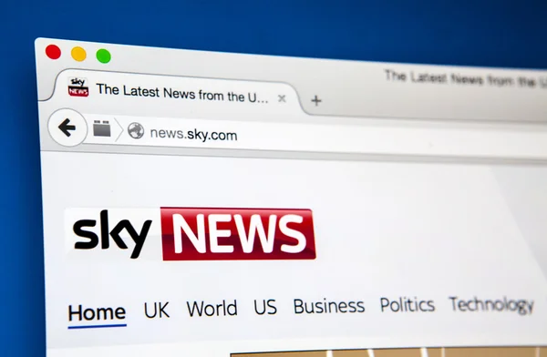 Sky News hemsida — Stockfoto