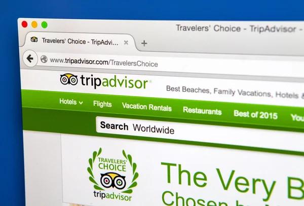 Tripadvisor offizielle Homepage — Stockfoto