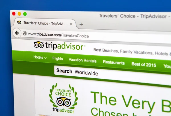 TripAdvisor officiella hemsida — Stockfoto