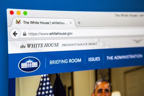 Sitio web oficial de la Casa Blanca — Foto de Stock