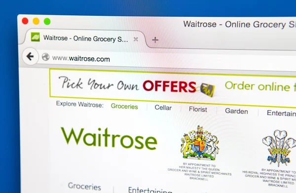 Waitrose Web oficial — Foto de Stock