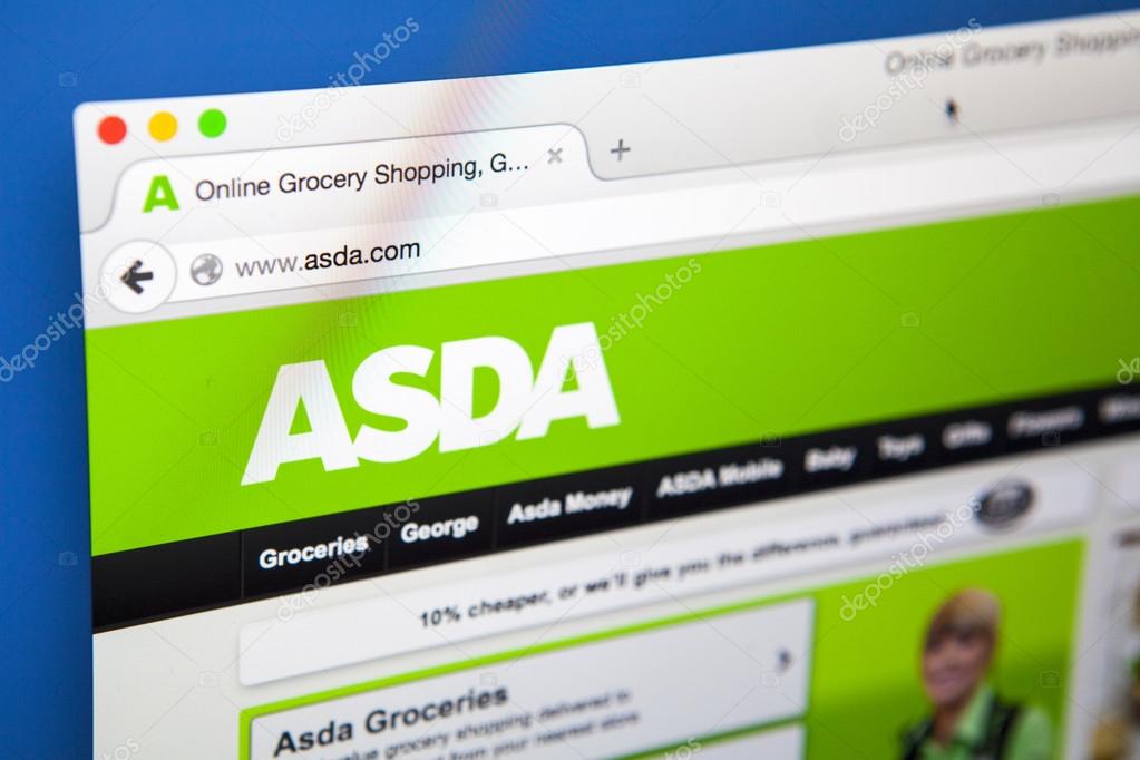 LONDON, UK - JUNE 19TH 2015: The homepage of the Asda website, on 19th June 2015.