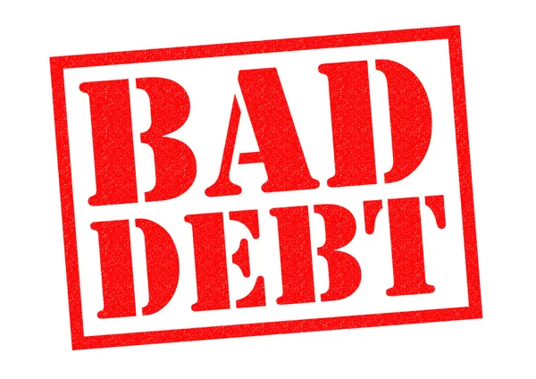 BAD DEBT Rubber Stamp — Stock Photo, Image
