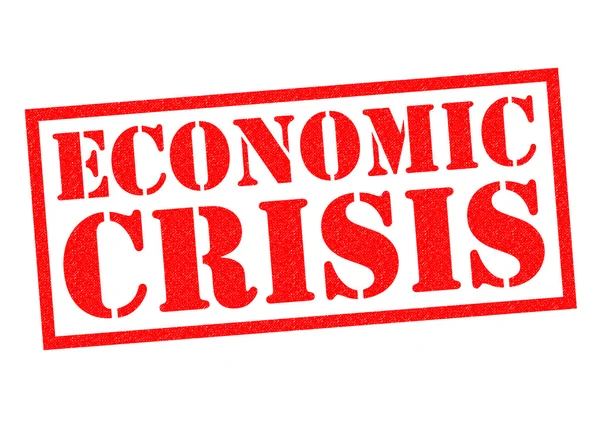 ECONOMIC CRISIS red Rubber Stamp — Stock Photo, Image