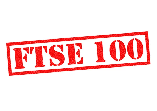 FTSE 100 gummistämpel — Stockfoto