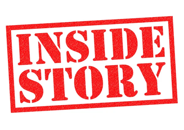 Резиновая марка INSIDE STORY — стоковое фото