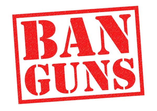 BAN GUNS Carimbo de borracha — Fotografia de Stock