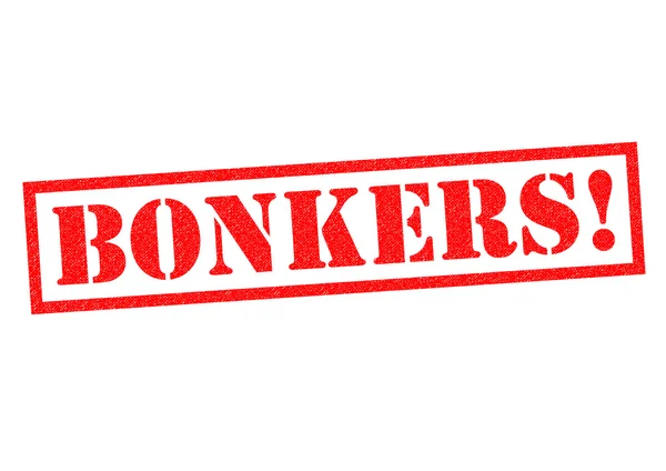 BONKERS! Carimbo de borracha — Fotografia de Stock