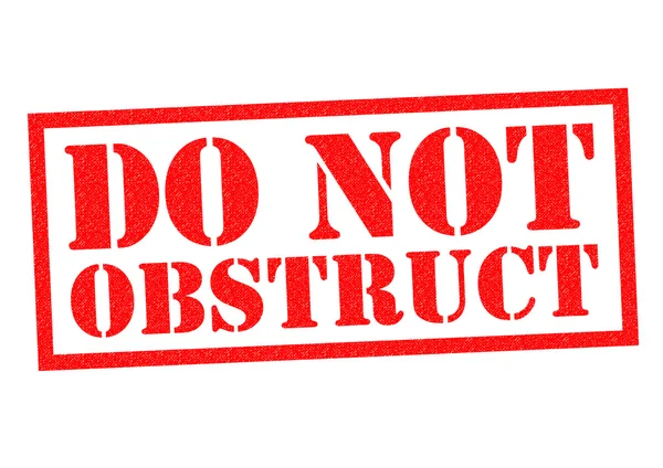 DO NOT OBSTRUCT Rubber Stamp — Stock Photo, Image