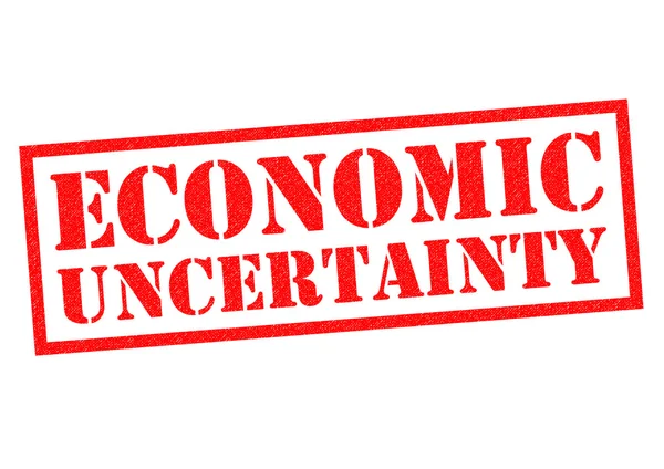 ECONOMIC UNCERTAINTY Rubber Stamp — Stock Photo, Image