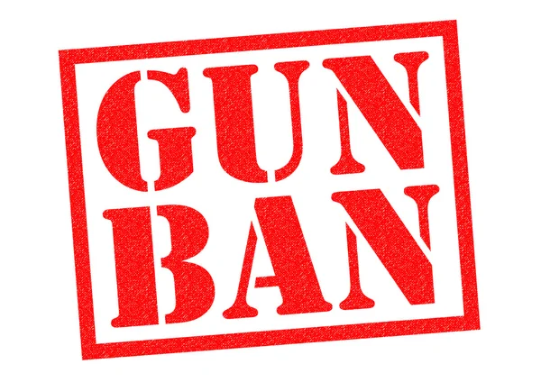 Gun Ban pieczątka — Zdjęcie stockowe