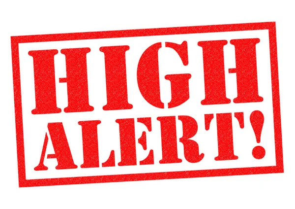 HIGH ALERT Rubber Stamp — Stock Photo, Image