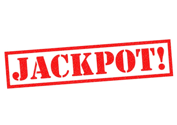 Jackpot gummistämpel — Stockfoto