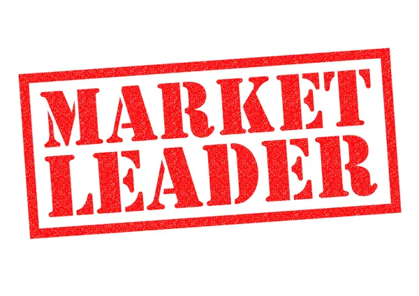 MARKET LEADER Rubber Stamp — Stock Photo, Image