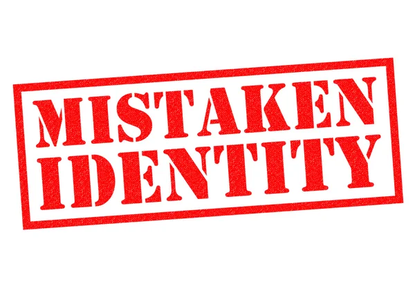 Mistaken Identity Rubberstempel — Stockfoto