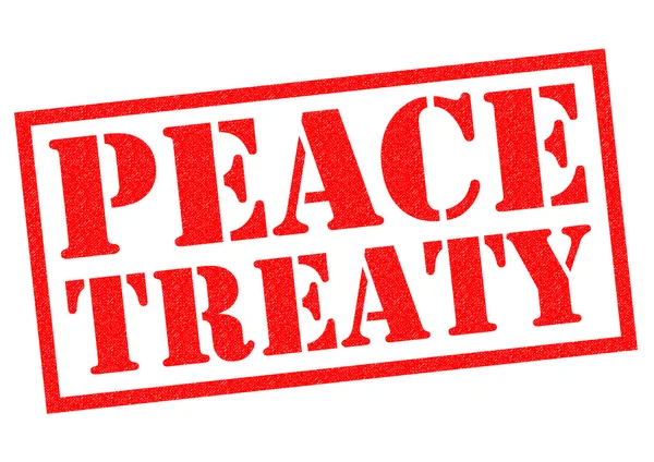 和平条约橡皮戳 — 图库照片