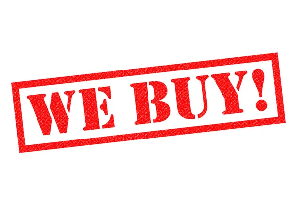 WE BUY! Rubber Stamp — Stock Photo, Image