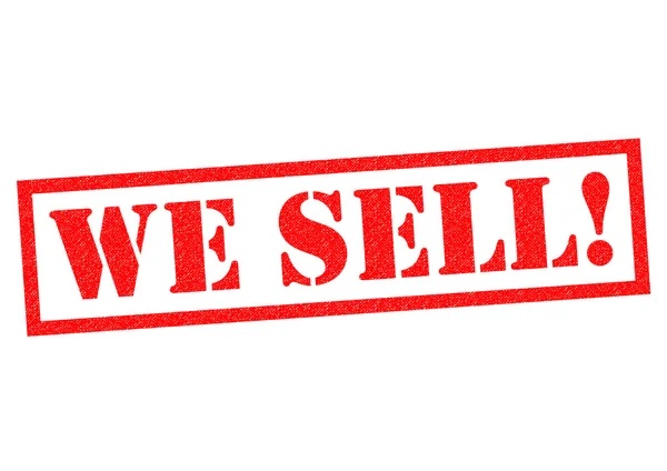 Wir verkaufen! Gummistempel — Stockfoto