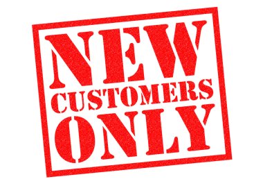 NEW CUSTOMERS ONLY Rubber Stamp clipart