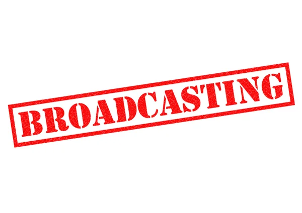 BROADCASTING Sello de goma — Foto de Stock