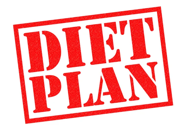 Dieet Plan Rubberstempel — Stockfoto