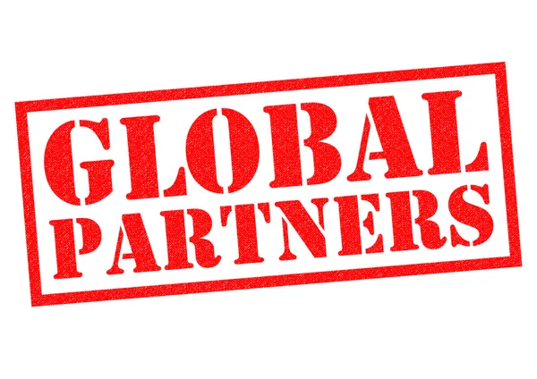 GLOBAL PARTNERS Rubber Stamp — Stock Photo, Image
