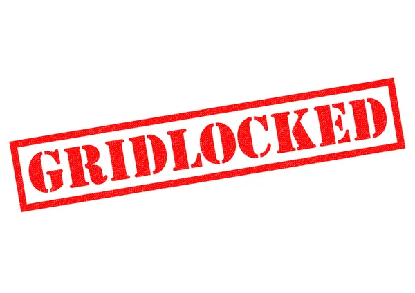 GRIDLOCKED Rubber Stamp — Stock Photo, Image