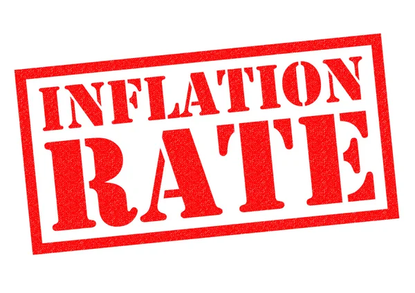 インフレ率のゴム印 — ストック写真