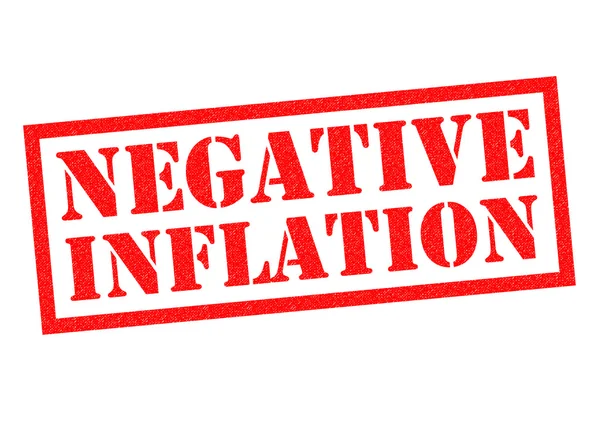 Negativ Inflation gummistämpel — Stockfoto