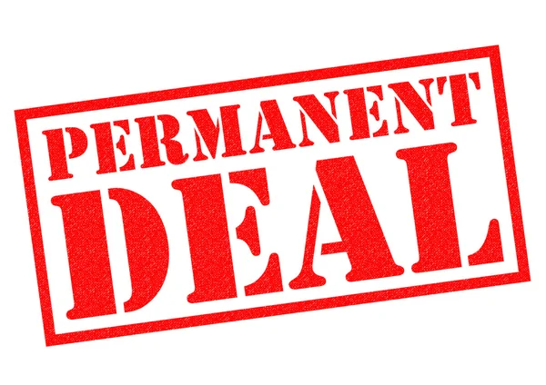 Permanente Deal Rubberstempel — Stockfoto