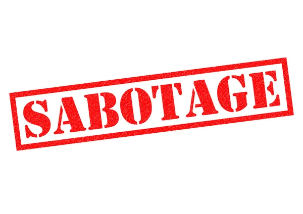 Sabotage gummistämpel — Stockfoto