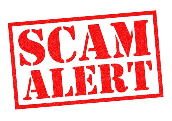 SCAM ALERT Timbre en caoutchouc — Photo