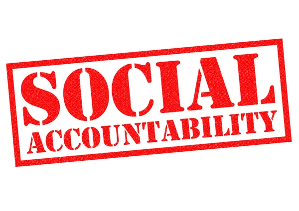 SOCIAL ACCOUNTABILITY гумовий штамп — стокове фото